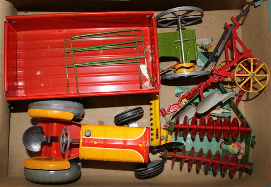 A Meltoy mechanical tractor set